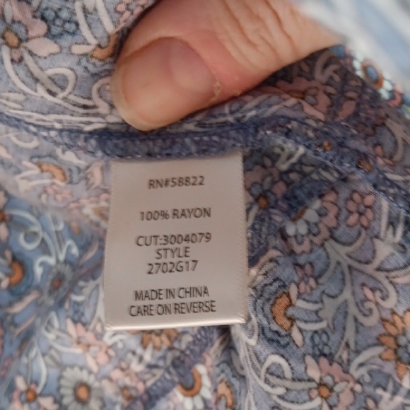 Floral Blue Maxi Skirt - Picture 4 of 9